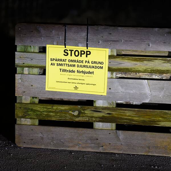 Avpärrningar utanför gården i skåne