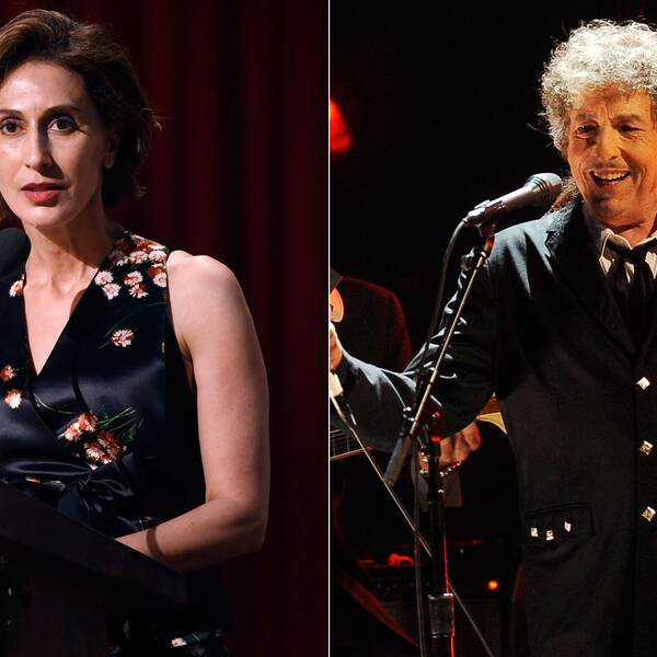 USA:s ambassadör i Sverige, Azita Raji, läste upp Bob Dylans tal på Nobelfesten.