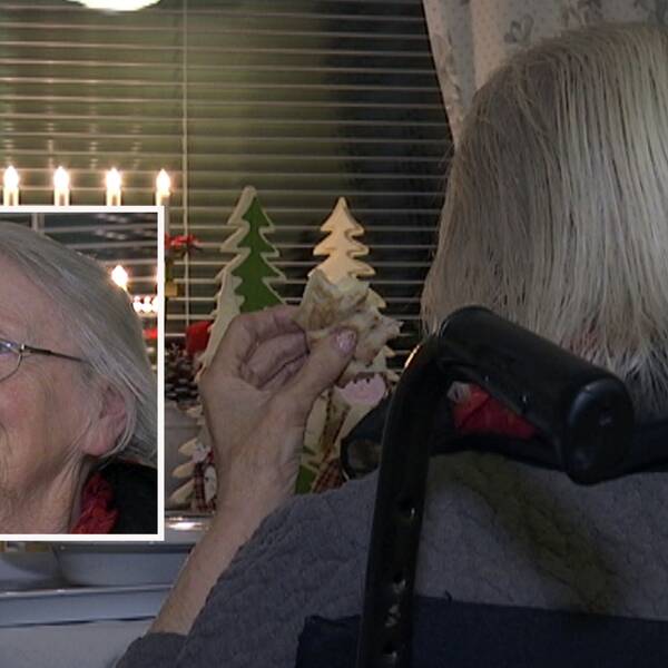 Istället för en jultallrik fick Siri Martinsson på Östergården i Trelleborg en smörgås.