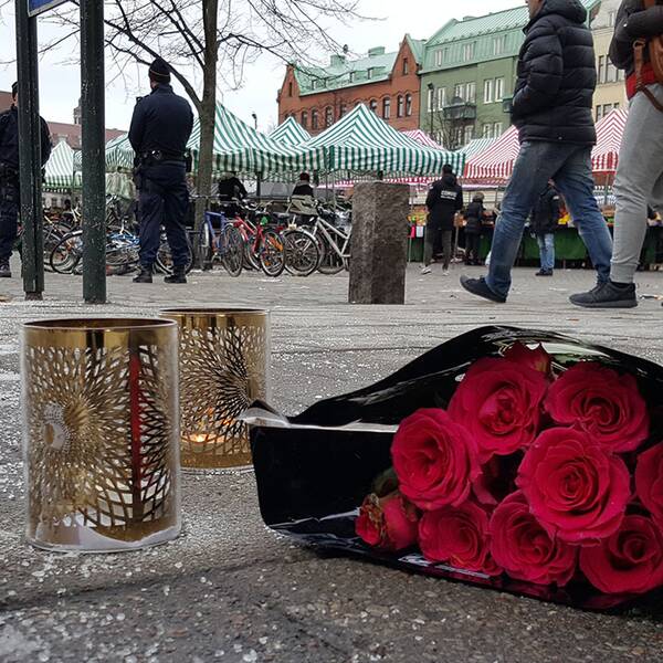 Mordplatsen på Möllevångstorget måndag
