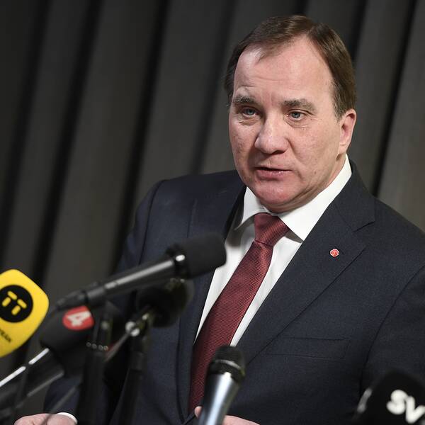 Socialdemokraternas partiledare Stefan Löfven presenterar partistyrelsens förslag på nya politiska riktlinjer.