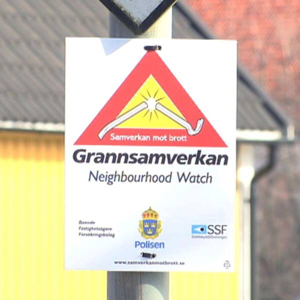 Grannsamverkan skylt.