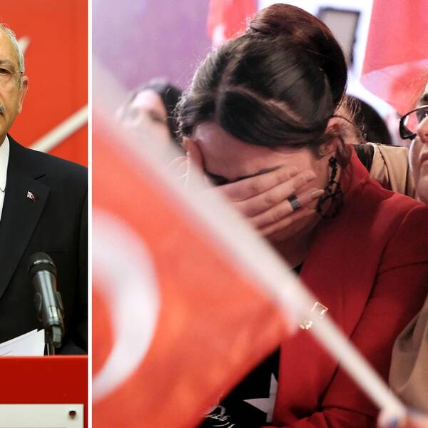 En besviken CHP-ledare i Kemal Kiliçdaroglu höll pressträff på söndagskvällen