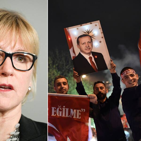 Sveriges utrikesminister Margot Wallström anser att det kan ses som ett bakslag att det inte fanns en majoritet för ja-sidan i de stora turkiska städerna.