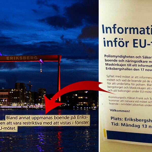 infolapp och vy över Eriksberg