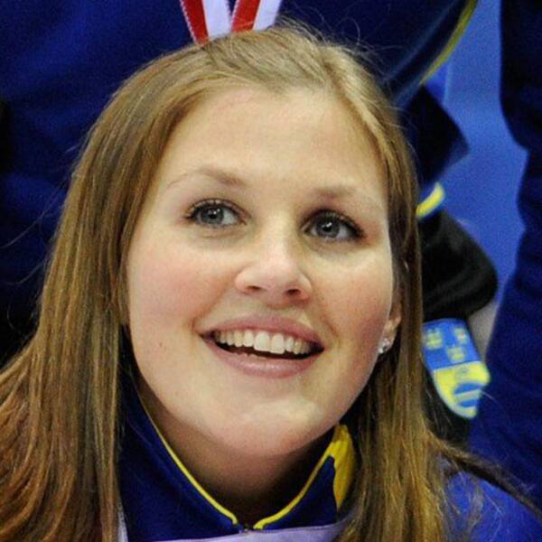 Curlinglandslagets Christina Bertrup.