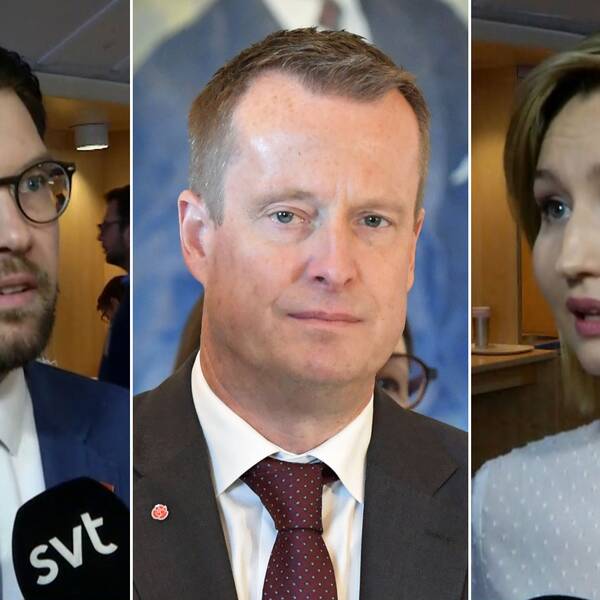 Jimmie Åkesson, Anders Ygeman och Ebba Busch Thor