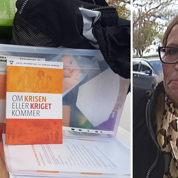 En bild på lådan i fråga samt Hanna Mehaj.