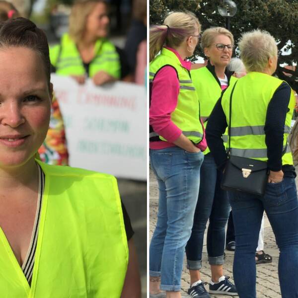 Ida Eliasson, undersköterska, och deltagare Undersköterskeupproret i gula västar