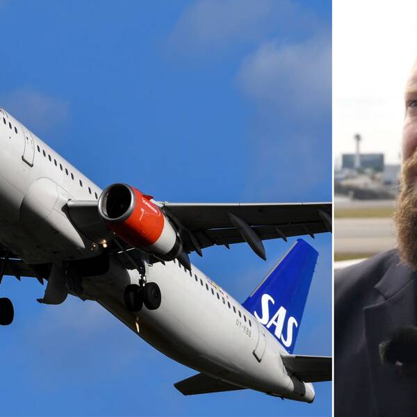 Flygplan som flyger för Scandinavian Airlines och Robin, en tidigare anställd på flygbolaget SAS.