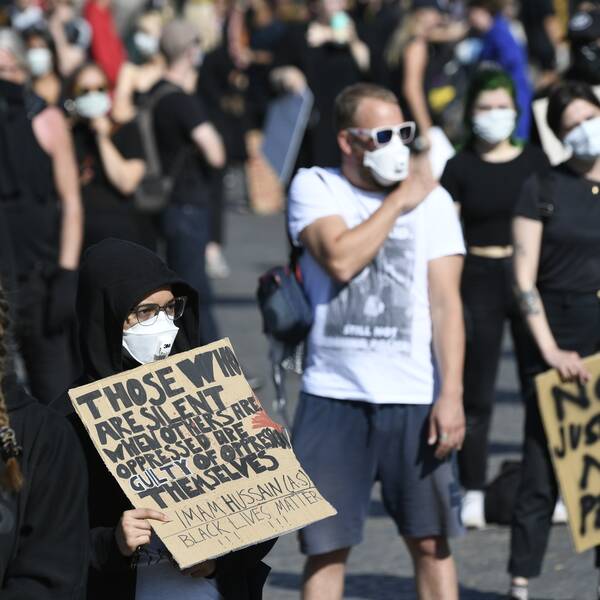 Flera demonstrationer har hållits runt om i Sverige den senaste veckan. Bland annat i Malmö den 9 juni. Arkivbild från protesterna för ”Black lives matter”.