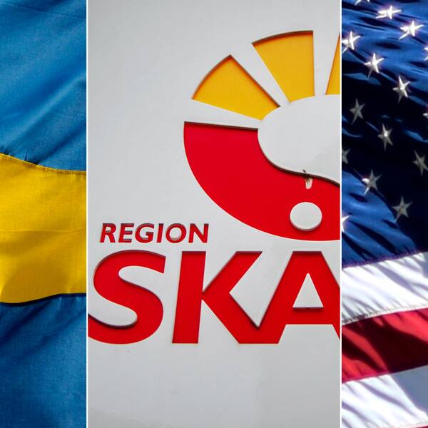 svensk flagga region skåne logga amerikansk flagga