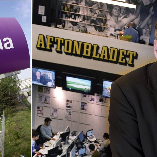 Aftonbladets chefredaktör Jan Helin på plats på redaktionen. Tidningen inleder nu ett samarbete med Telia.
