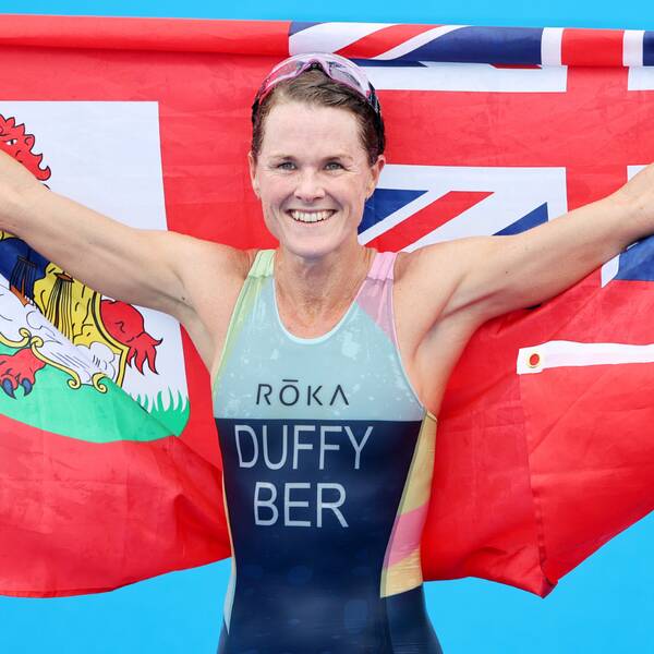 Flora Duffy blev Bermudas första OS-guldmedaljör.