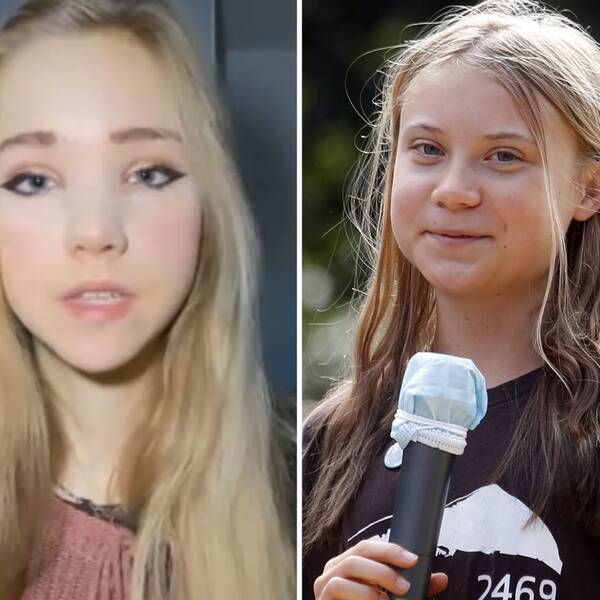 Naomi Seibt samt Greta Thunberg.