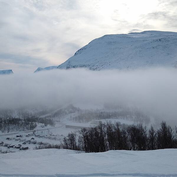13 mars kl 11 från Björkliden mot Njulla och Abisko, Lappland.