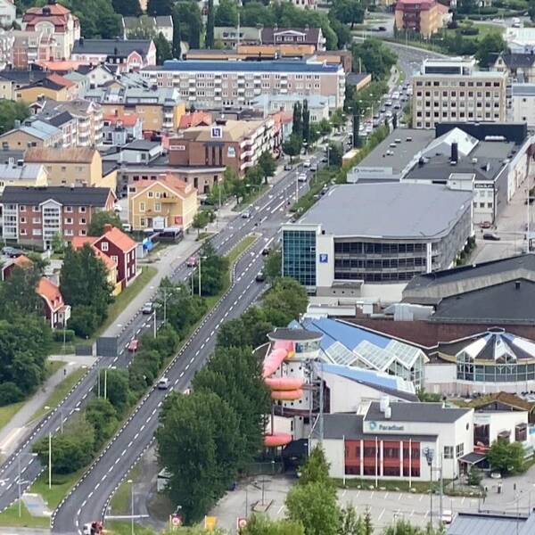 Vy över centrala Örnsköldsvik.