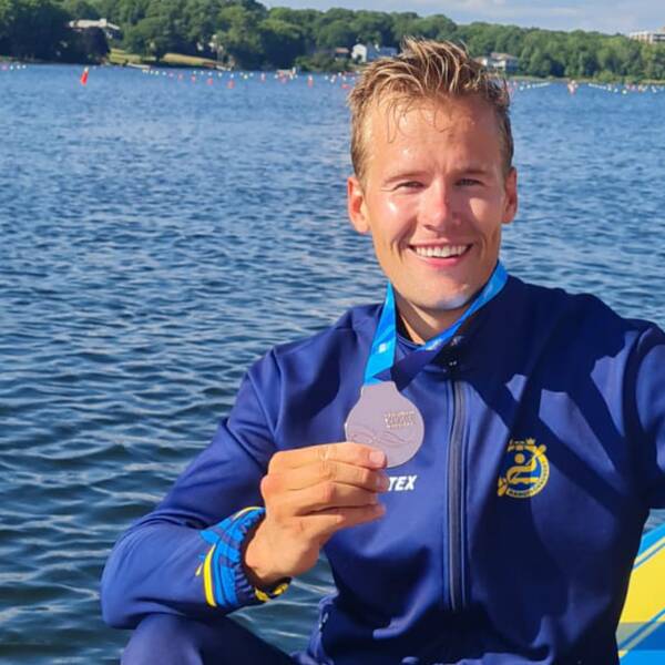 Joakim Lindberg tog VM-guld.