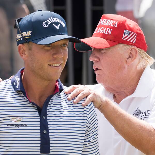 Talor Gooch är en av golfarna som portas från PGA-tourens slutspel. I slutet av juli spelade Gooch på LIV-touren, på Donald Trumps bana i New Jersey.