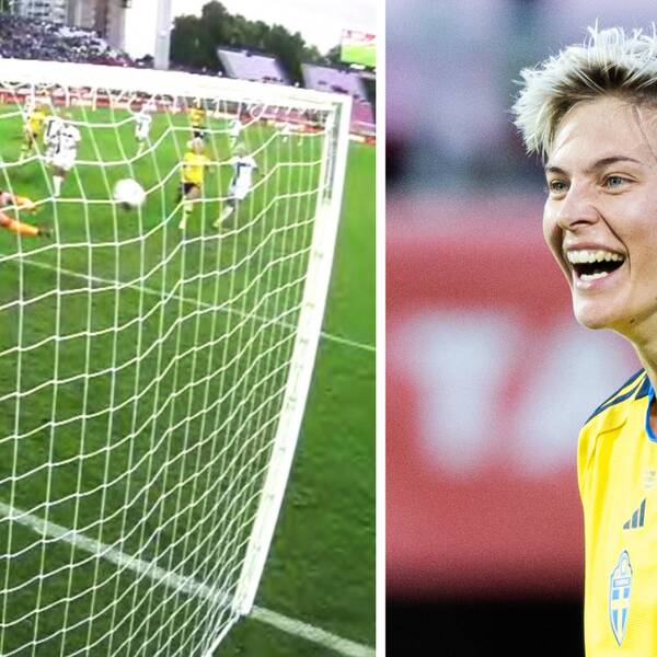 Lina Hurtig stod för ett läckert mål mot Finland.