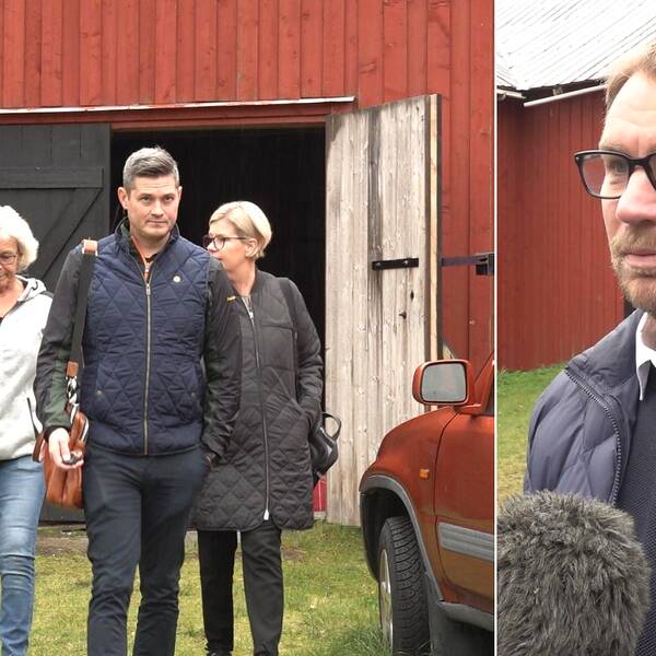 Polisens kalla fall-grupp besöker Brattås gård utanför Härnösand.