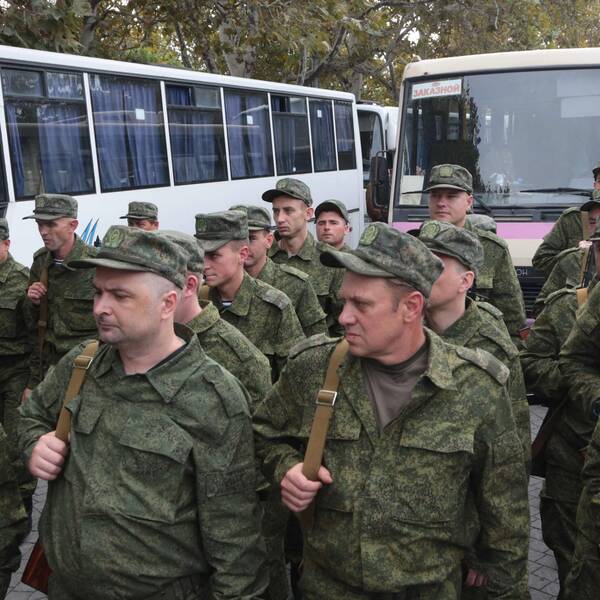 Reservister som kallats in under den ryska mobiliseringen.