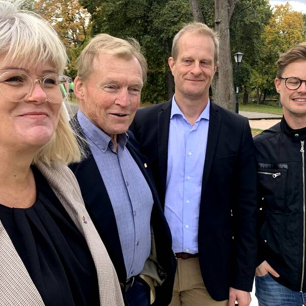 Ulrika Jeansson (s), Hugo Andersson (C), Mats Annerfeldt (s, ) och Mikael Wallin (L)