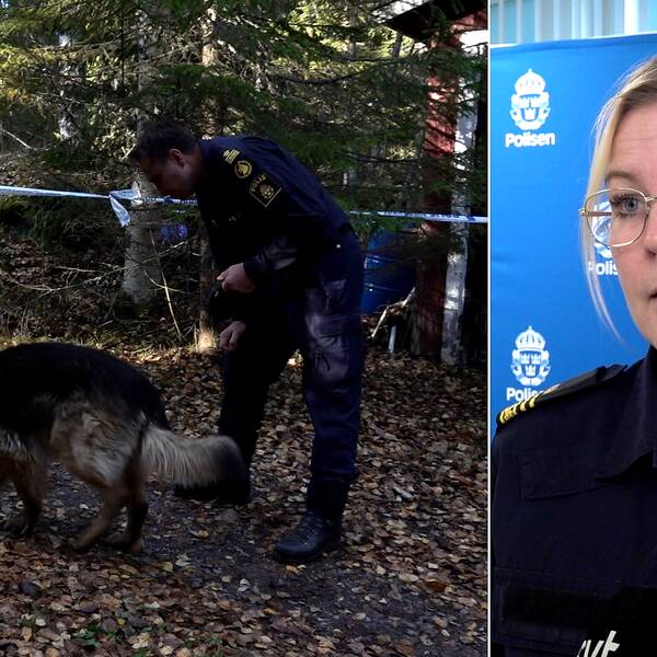 Hundpatrull, polisens utredningsansvariga Josefine Perming Tengqvist.
