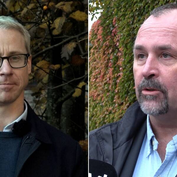 De halländska riksdagsledamöterna Christofer Bergenblock, centerpartiet och Lars Püss, moderaterna.