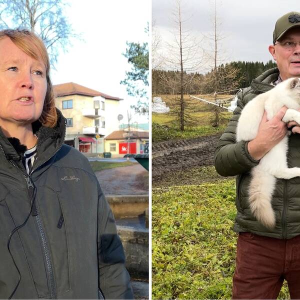 Susanne Hansson (S) till vänster och Mats Gärd (C) till höger berättar om vad partierna är överens om och inte överens om när det gäller styret av Strömsunds kommun framöver.