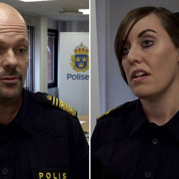 två polischefer, Patrick Ungsäter och Katarina Ragnewall – chefer i Bergslagen och Mora.