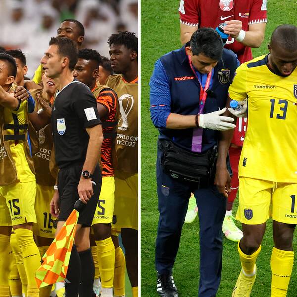 Ecuadors kapten Enner Valencia blev stor hjälte i öppningsmatchen mot Qatar – men tvingades sedan utgå skadad.
