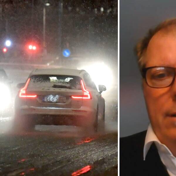 Bild på två bilar i snö och en men med glasögon. Mannen heter Björn Skoglund och är verksamhetsspecialist på SOS Alarm. Han pratar om självlarmande bilar med Ecall och nya mobiltelefoner som också kan larma vid bilolyckor. Båda ligger bakom felaktiga larm.
