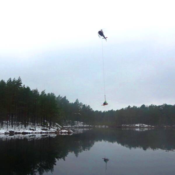helikopter leverans naturreservat