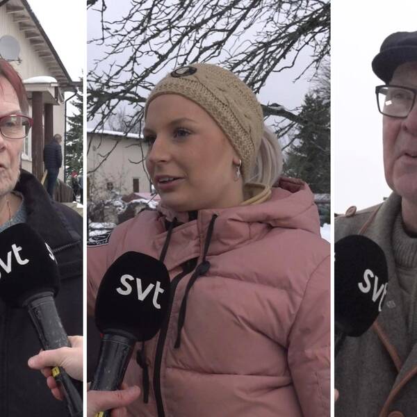 Tre Skinnskattebergsbor kommenterar att de är en av få kommuner där Sverigedemokraterna och Centerpartiet styr ihop.
