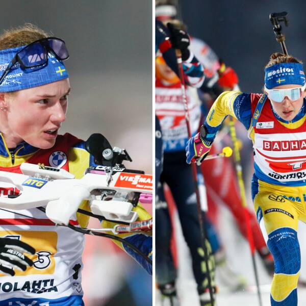 Sveriges damer vinner stafetten.