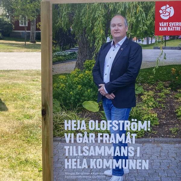 Valaffisch för Socialdemokraterna.