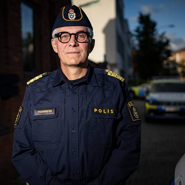 Rikspolischef Anders Thornberg fotograferad i samband med en pressträff på polishuset i Lund på måndagen efter ett besök i polisområde Södra Skåne.