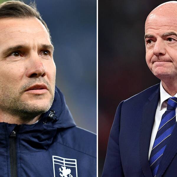 Andrij Sjevtjenko och Gianni Infantino