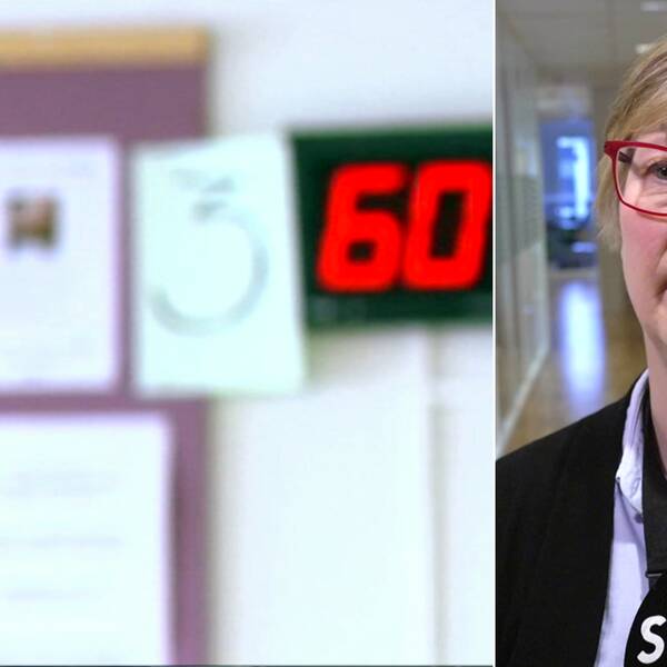 Sairaanhoidon odotushuone sekä ruotsinsuomalaisille tehtävän tutkimuksen koordinaattori Mona Lindqvist.