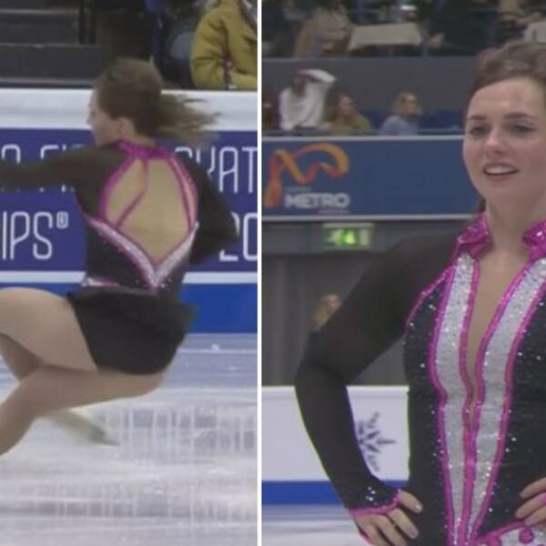 Josefin Taljegård föll och tappade i finalen av konståknings-EM.