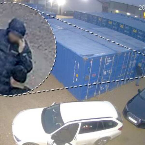 Bilder från polisens förundersökningsprotokoll om misstänkt grovt häleri i Arlöv.