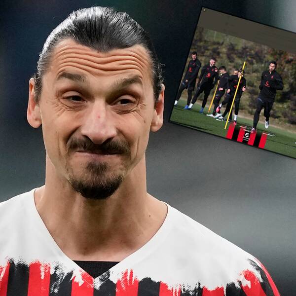 Milan publicerade i dag bilder på Zlatan Ibrahimovic i kollektiv träning igen.