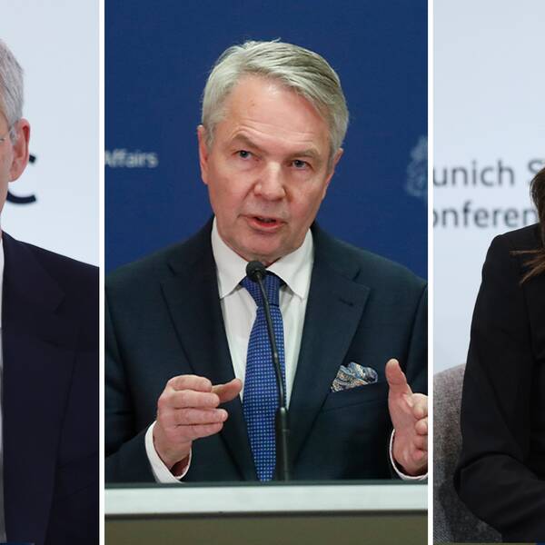 Jens Stoltenberg, Pekka Haavisto och Sanna Marin.