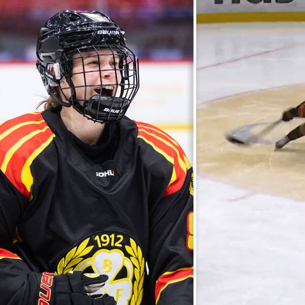 Anna Meixner bjöd på show när Brynäs besegrade Djurgården hemma i andra semifinalmötet i SDHL-slutspelet. 