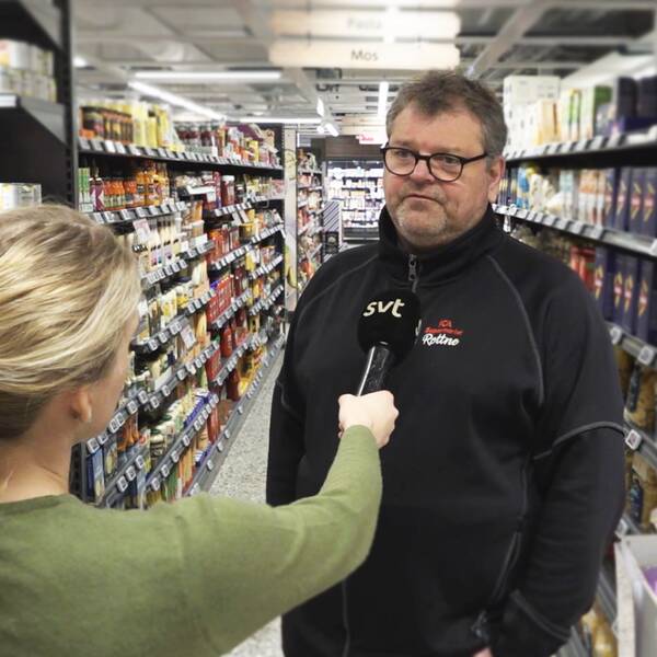 Butikchefen för Ica supermarket i Rottne – Hans Hasse Birgersson.