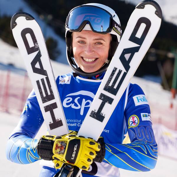 Ebba Årsjö vann slalomcupen.
