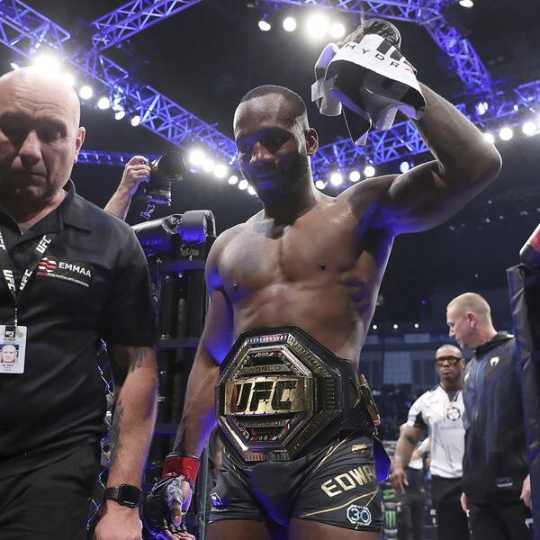 Leon Edwards försvarade sitt UFC-bälte i weltervikt (77,1 kilo) framför hemmafansen i London.