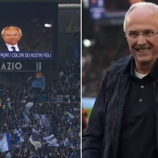 Sven-Göran Eriksson hyllades inför derbyt mellan Lazio och Roma.