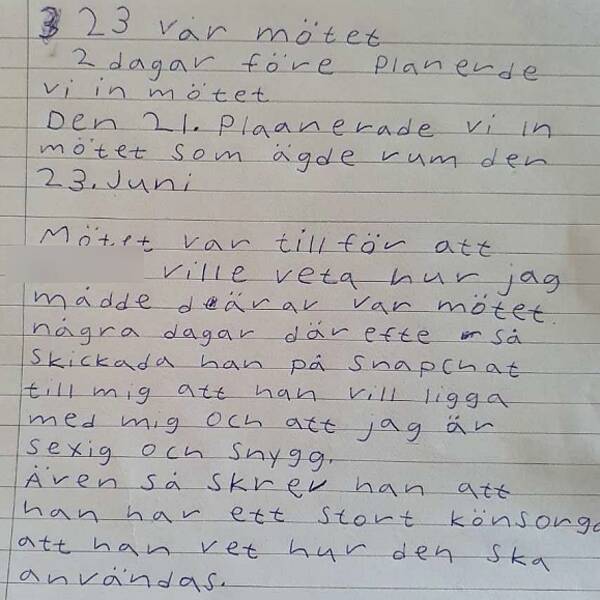 Liselottes brev till sin arbetsgivare Timrå kommun.